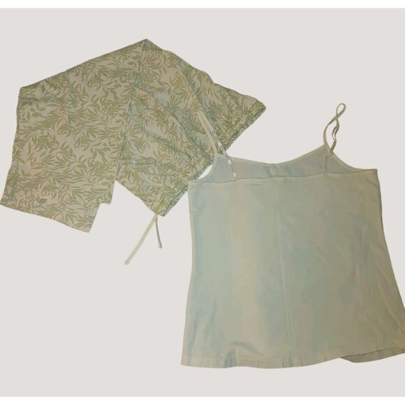 Serra Printed Pajama Set Camo Crop Pants Medium Palm plants - Picture 1 of 10